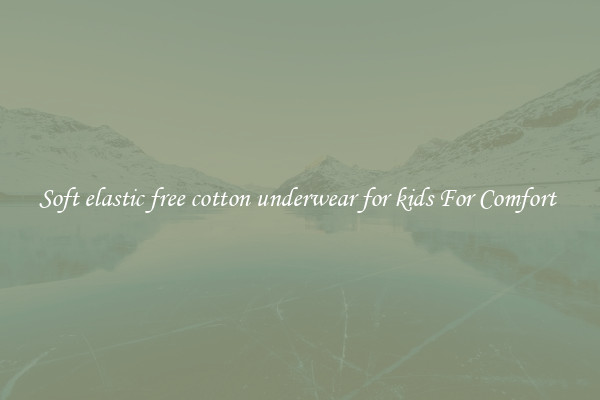 Soft elastic free cotton underwear for kids For Comfort 