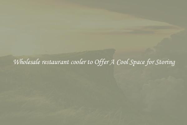 Wholesale restaurant cooler to Offer A Cool Space for Storing