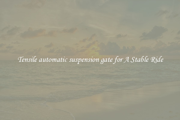 Tensile automatic suspension gate for A Stable Ride