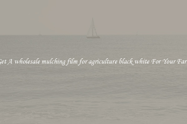 Get A wholesale mulching film for agriculture black white For Your Farm