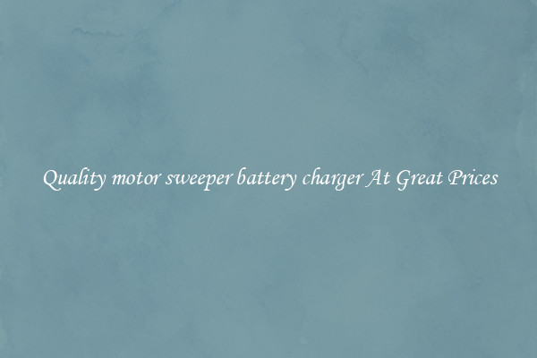 Quality motor sweeper battery charger At Great Prices
