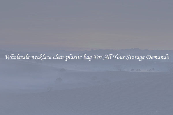 Wholesale necklace clear plastic bag For All Your Storage Demands