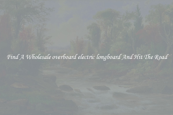Find A Wholesale overboard electric longboard And Hit The Road