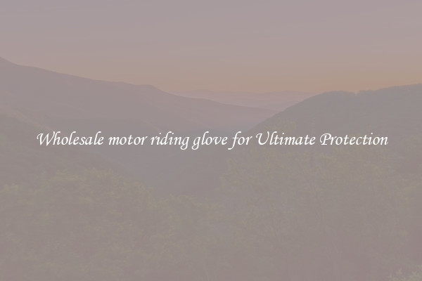 Wholesale motor riding glove for Ultimate Protection