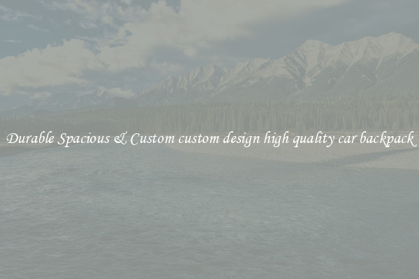 Durable Spacious & Custom custom design high quality car backpack