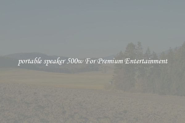 portable speaker 500w For Premium Entertainment