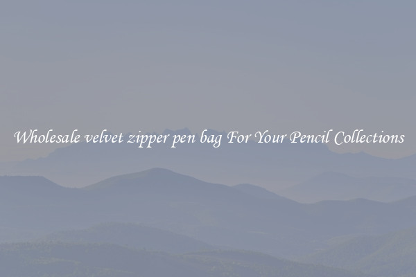 Wholesale velvet zipper pen bag For Your Pencil Collections