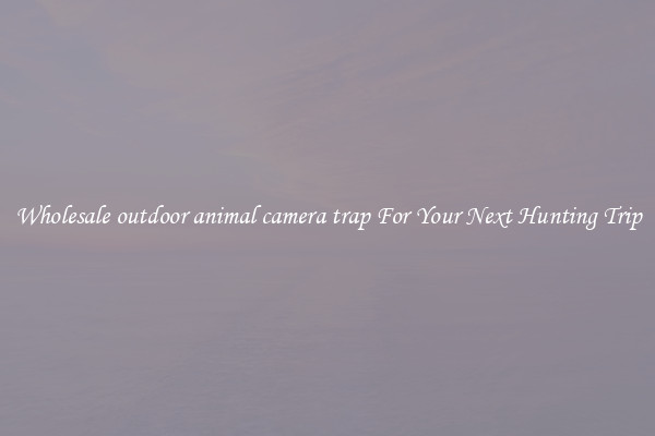 Wholesale outdoor animal camera trap For Your Next Hunting Trip