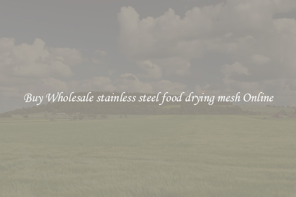Buy Wholesale stainless steel food drying mesh Online