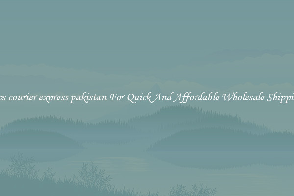 ups courier express pakistan For Quick And Affordable Wholesale Shipping