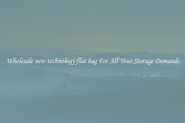 Wholesale new technology flat bag For All Your Storage Demands