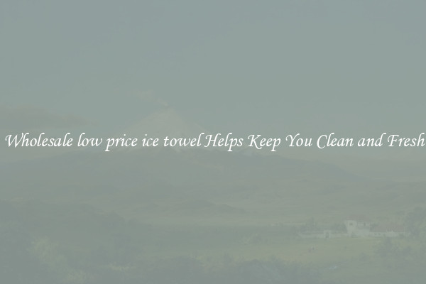 Wholesale low price ice towel Helps Keep You Clean and Fresh